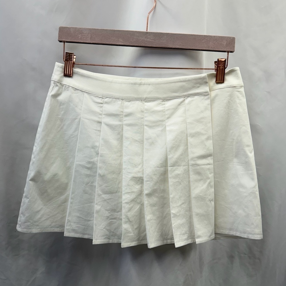 Majorelle genevieve white pleated mini skirt size S